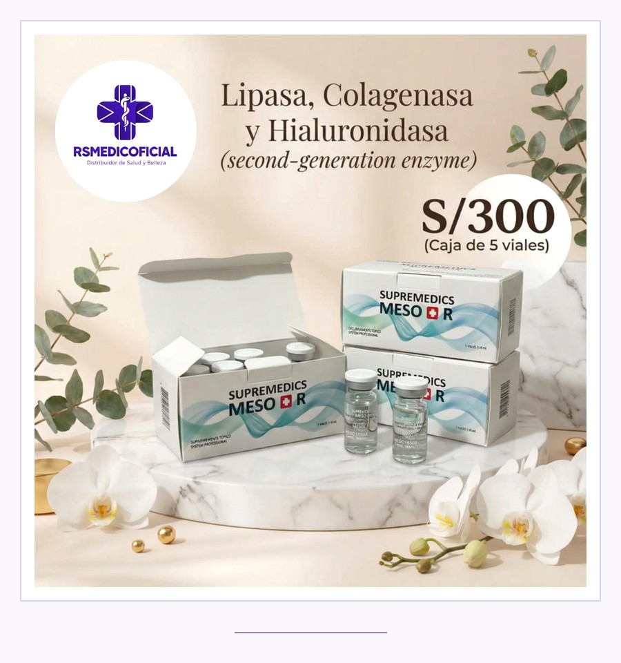 Lipasa Colagenasa e Hialuronidasa Caja x5