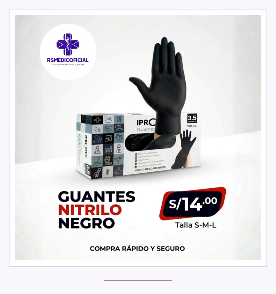 Guantes Nitrilo Negro